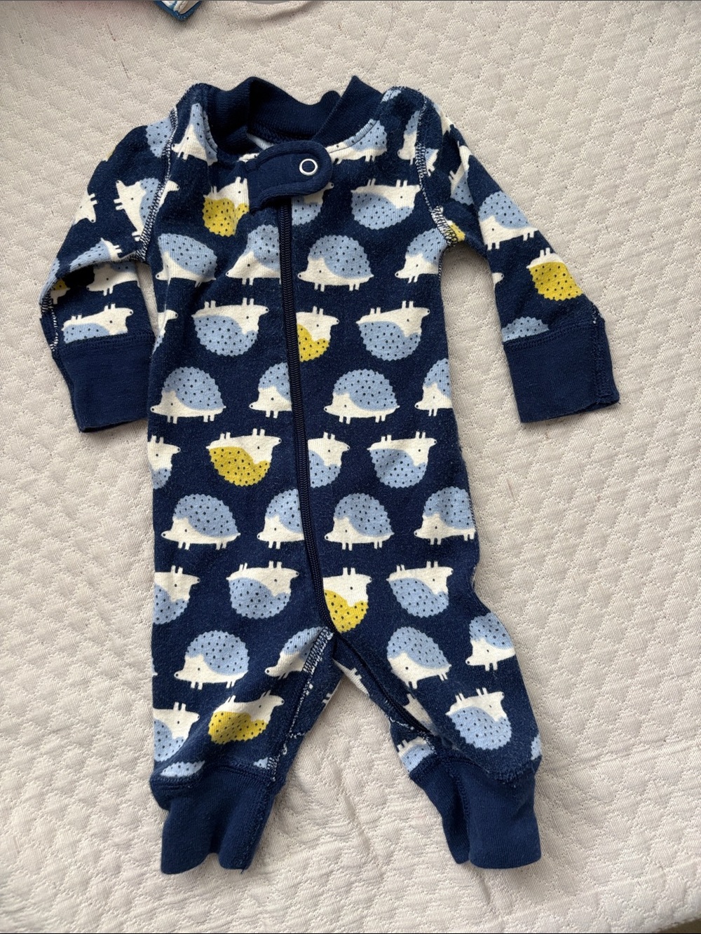 Hanna Andersson newborn Navy Hedgehog Print Footie like new bundles welcome!